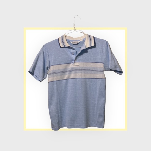 Vintage Mister Man Light Blue Polo Size M - Picture 1 of 4